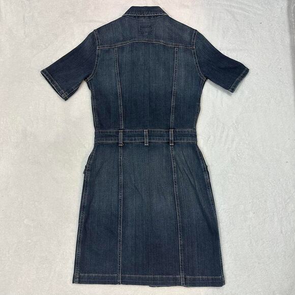 Retro Jean Moto Dress Current/Elliott ‘The Trucker Shirt Dress’ - Picture 5 of 6